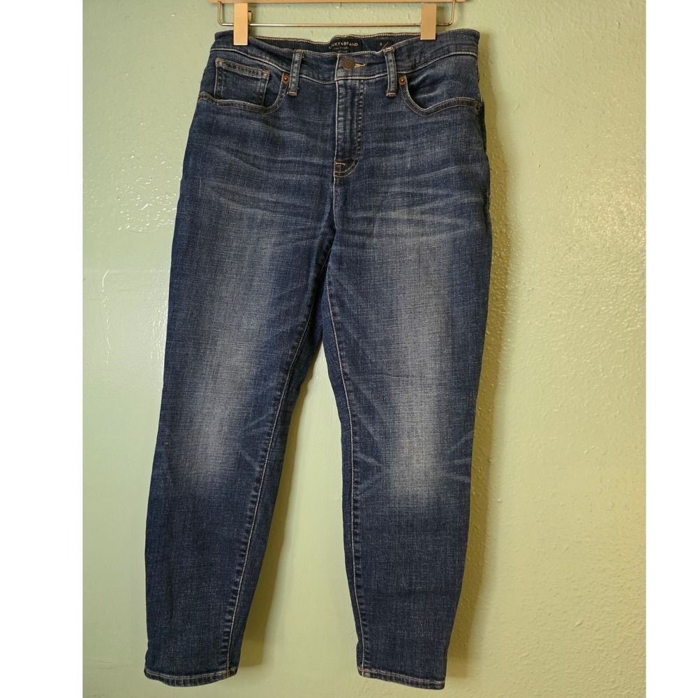 Lucky Brand Ankle Jeans Blue High Rise Slim Fit W29 L27 R9.5 Sz 8